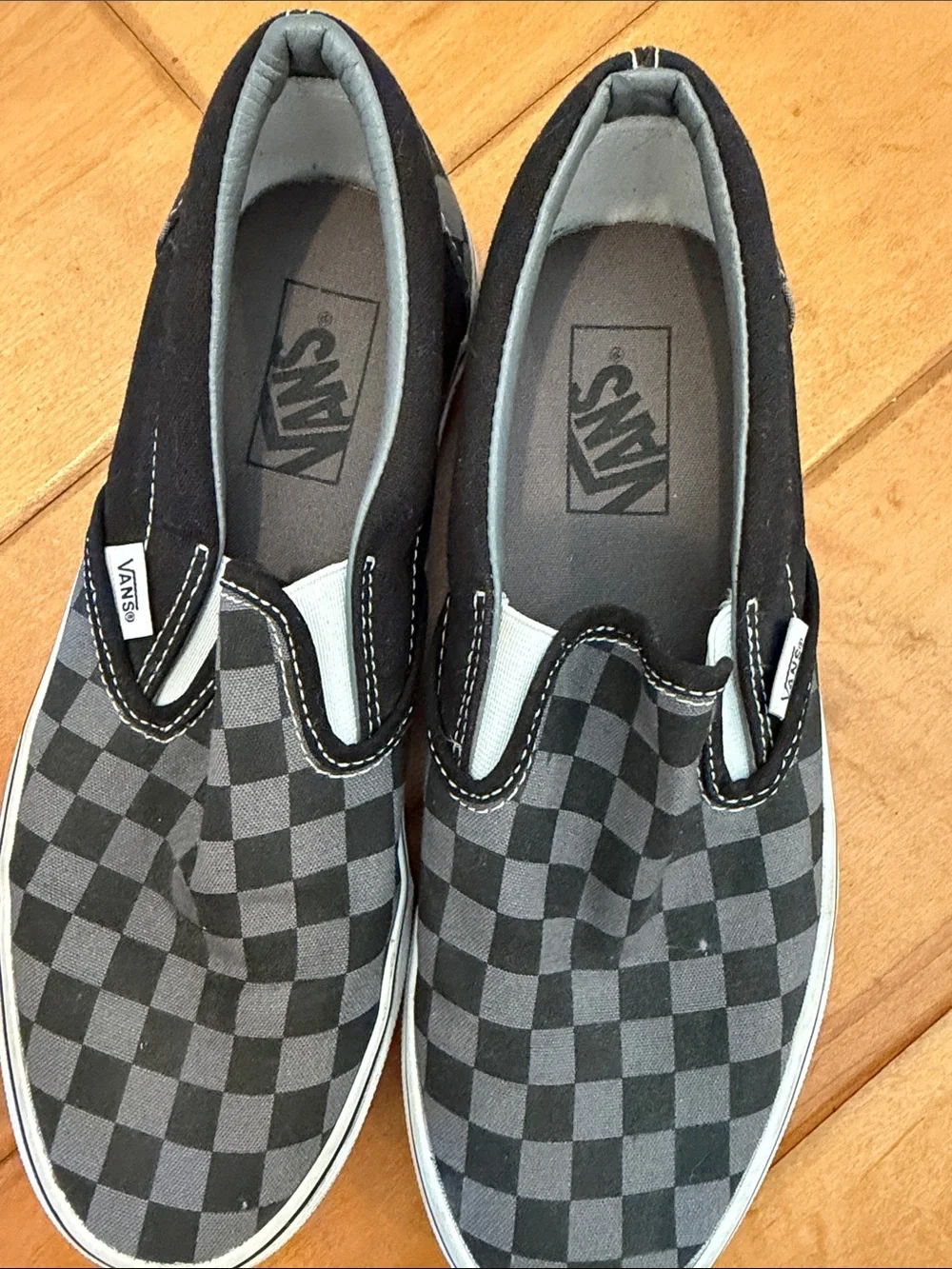 Vans Checkerboard Slip-On in Black and Gray